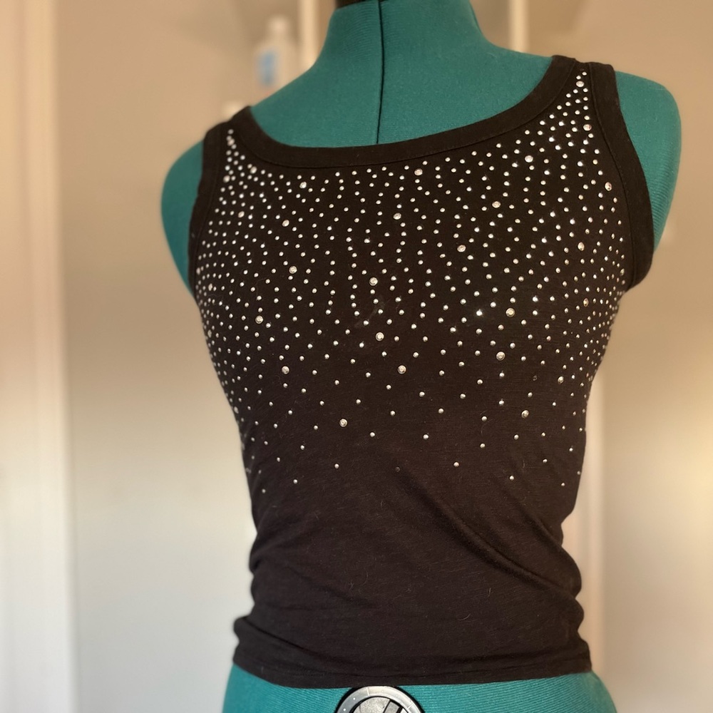 Black sparkly tank top